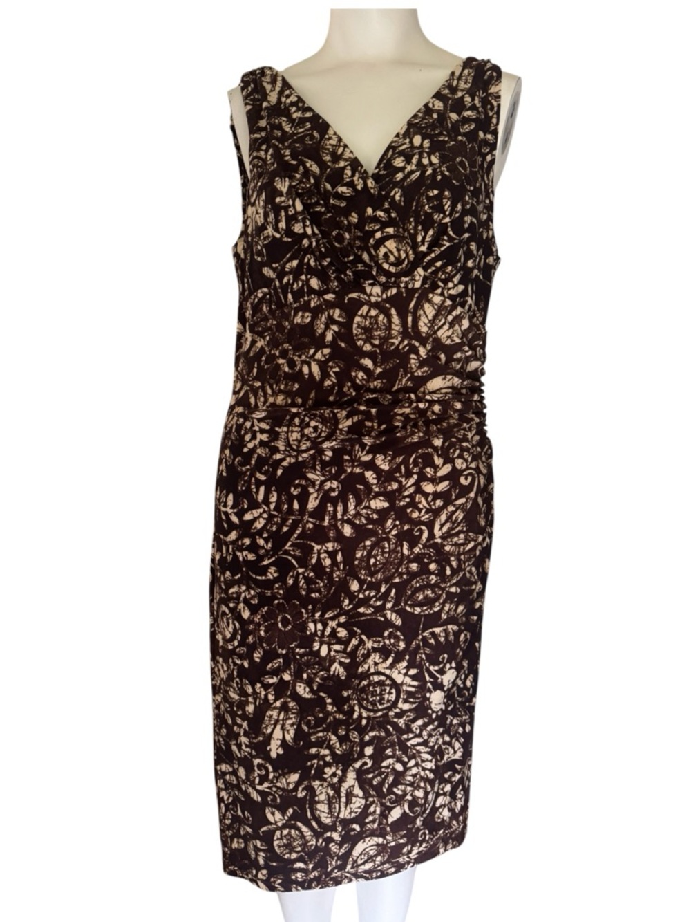 Ralph Lauren LRL Womens Tribal Sleeveless Faux Wrap Dress‎
